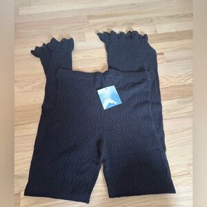 Majorelle Black Lace Pants